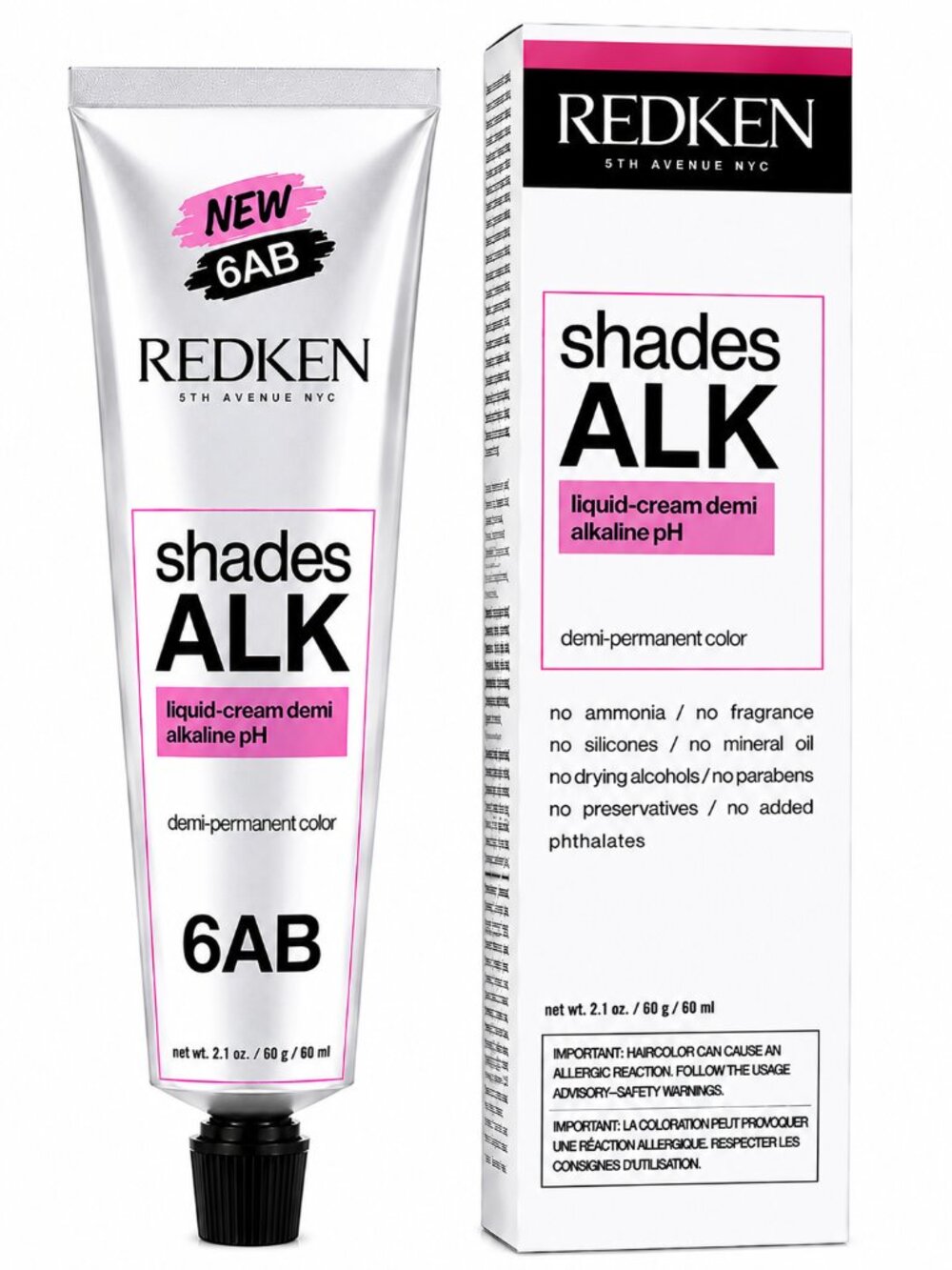 Redken Shades ALK Liquid Cream Demi Permanent Hair Color 6AB 2.1 oz